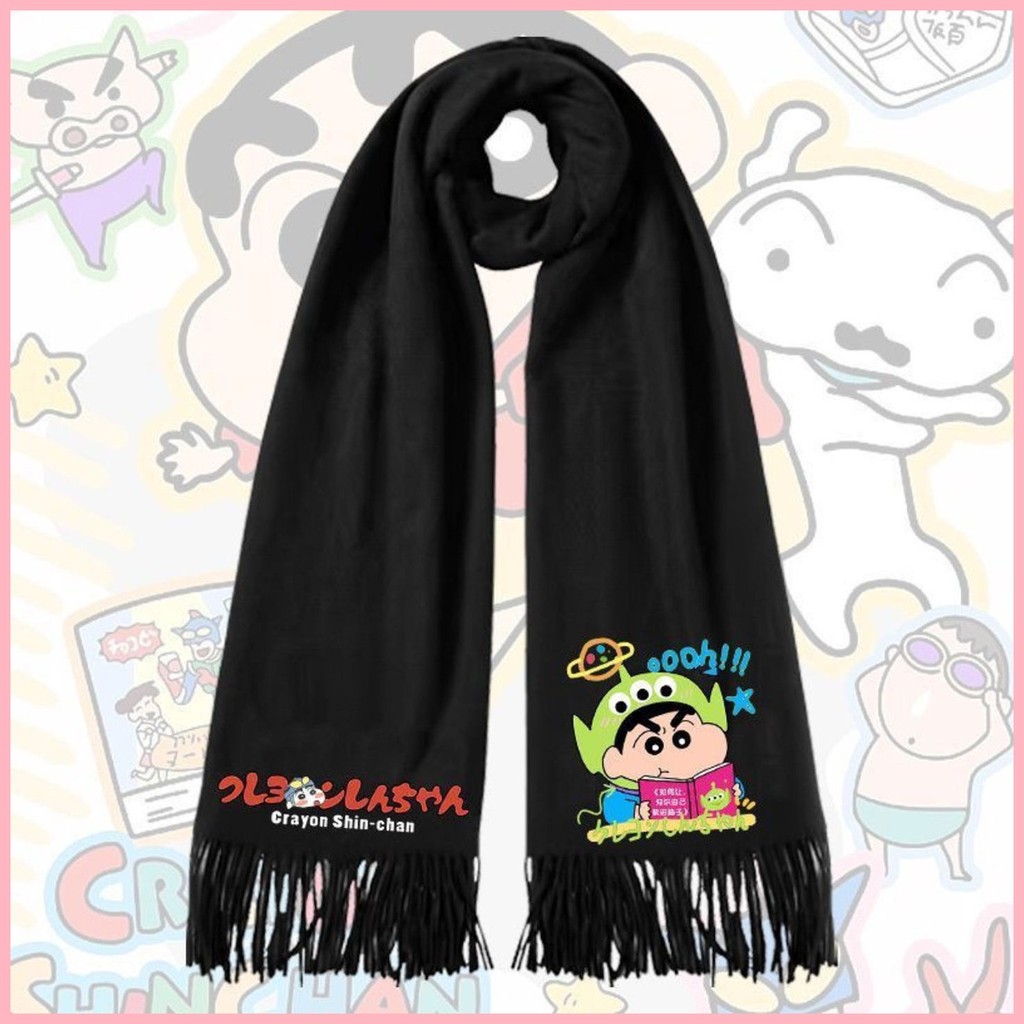 Khăn Crayon Shin-Chan Khăn Anime Hàng Hóa Mùa Đông Phong Cách Mới Cashmere Ấm Áp Hoạt Hình Dễ Thương Nam Nữ Phù Hợp Với Học Sinh