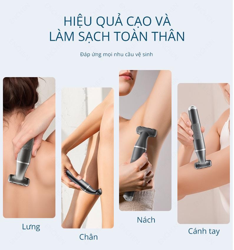 Mô tả Máy cạo toàn thân đa năng Enchen A1 - chống nước - lưỡi dao thép không gỉ - 3 in 1 - BH 6 tháng - 3