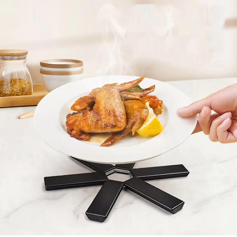 Có Thể Gập Lại Nồi Gỗ Thảm Sáng Tạo Chống bỏng Bàn Bảo Vệ Thảm Cốc Tiện Ích Nhà Bếp