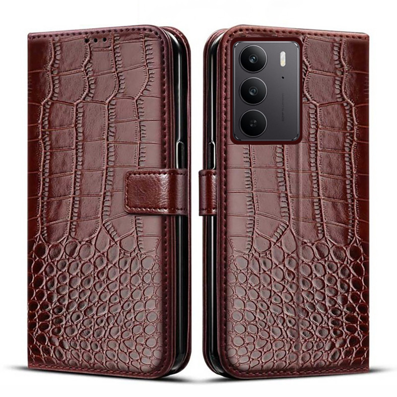 Dành Cho OPPO Realme C75x 4G Ốp Lưng Ví Đựng Thẻ Đứng Từ Tính Lật Da Bao Da Dành Cho Realme C75x 4G Ốp Lưng Điện Thoại