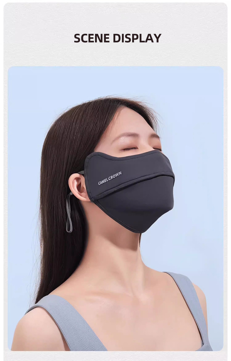 Mô tả Mặt nạ chống nắng nữ CAMEL CROWN Mặt nạ chống nắng 3D Stereo Mặt nạ che nắng thể thao đi xe đạp nhỏ - 10