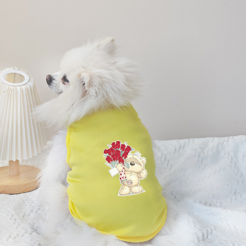 ✨ Hàng Mới Về ✨ S-2XL Gấu Cười Vui Nhộn In Hình Thoáng Khí Chó Vest Thú Cưng Xuân Hè Thoải Mái Cặp Đôi Ngày Lễ Quần Áo Cho Chó