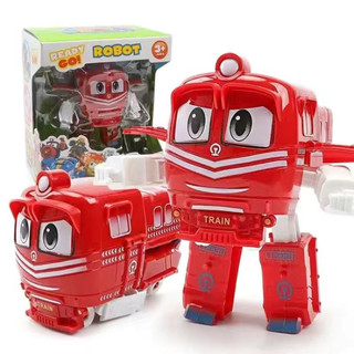 Robot Trains Transformation Anime Figures PVC RT Kay Alf Duck Selly Train Car Robot Toys Kids Gift