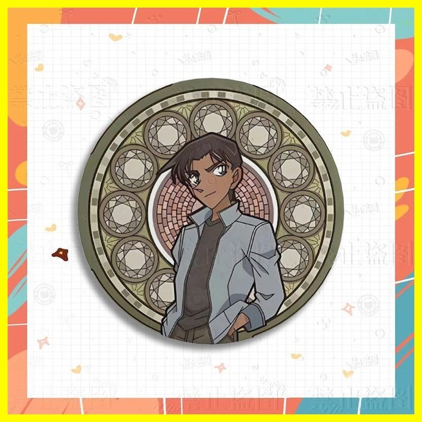 [Zoci] Huy Hiệu Thám Tử Lừng Danh Conan Kudo Shinichi Hoạt Hình Thám Tử Lừng Danh Conan Shinichi Anime Tinplate Huy Hiệu Thanh Đĩa Huy Hiệu Túi Dễ Thương Trang Trí Mặt Dây Chuyền Mouri Ran Hattori Heiji