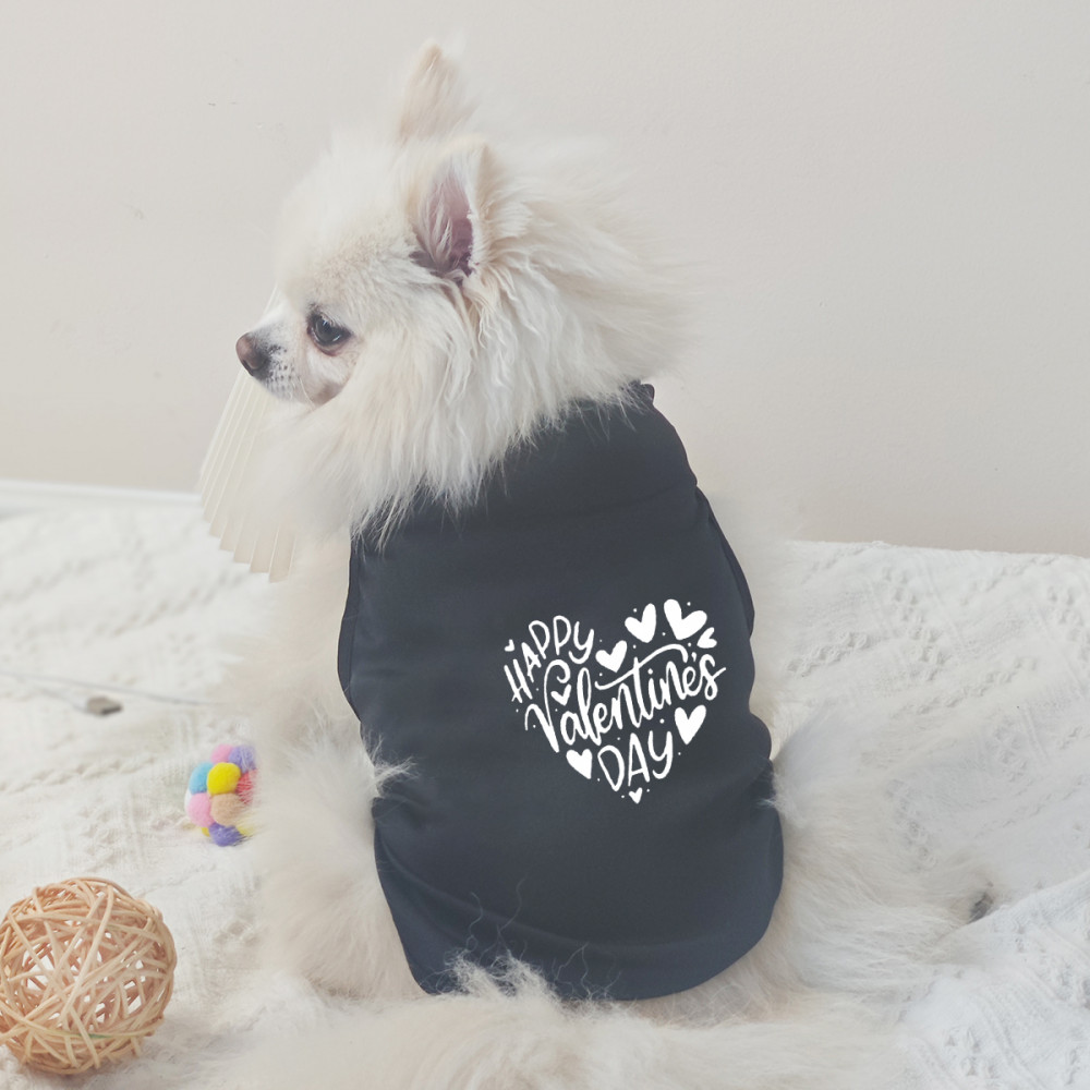 ✨ Hàng Mới Về ✨ S-2XL Thú Cưng Họa Tiết Tình Yêu In Hình Chó Áo Vest Cặp Đôi Ngọt Ngào Ngày Lễ Quần Áo Cho Chó