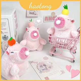 Búp bê nhồi bông màu hồng Capybara có tính năng thổi bong bóng cho trẻ em hoàn hảo