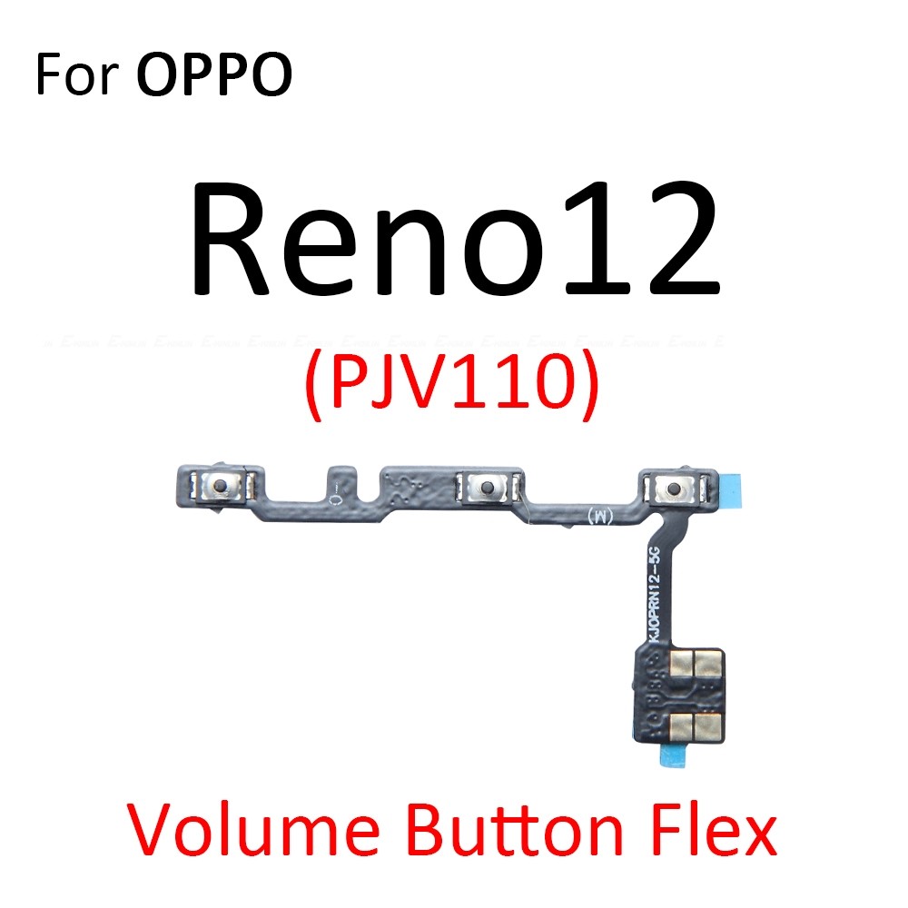 Tắt Tiếng Công Tắc Chìa Khóa Nguồn Cho OPPO Reno 9 10 11 12 Reno9 Reno10 Reno11 Reno12 Pro Plus F BẬT TẮT Nút Âm Lượng Điều Khiển Cáp Mềm Thay Thế Các Bộ Phận
