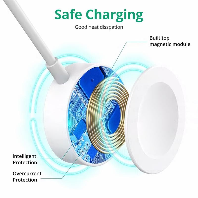 Mô tả Đế Sạc HdoorLink 3 Trong 1 Cho Đồng Hồ 7 SE 6 5 4 3 2 Series USB A / Type-C Dây Sạc Cáp Sạc Từ Tính - 1