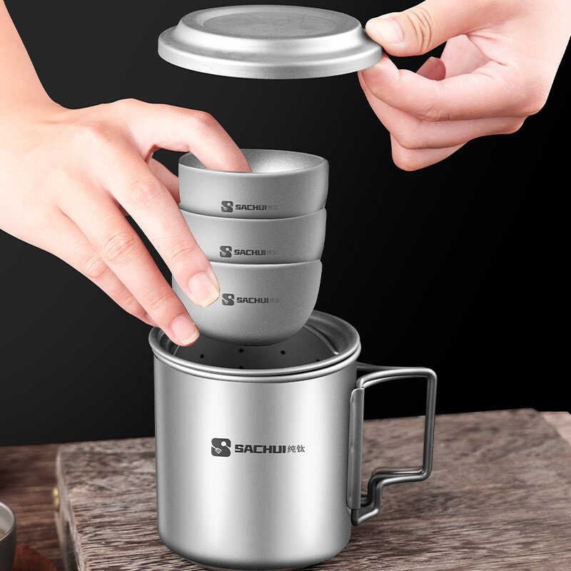 C8 Bd Db Pure Titanium Travel Tea Set Ngoài Trời Cao Cấp Cắm Trại Máy ...