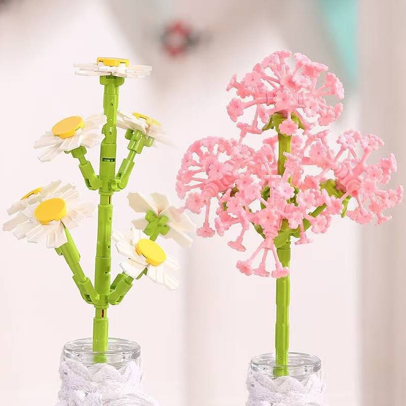 Hoa Vui Vẻ Tự Làm Khối Xây Dựng Bộ Nhiều Màu Sắc Cho Bó Hoa Ý Tưởng Hoa Hồng Tuyệt Đẹp