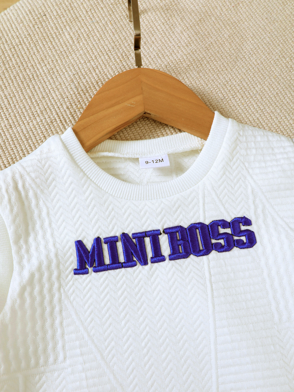 Mô tả Áo Vest in chữ cho bé trai 3-24 tháng tuổi có quần short màu trơn Trang phục mùa hè cho bé - 4