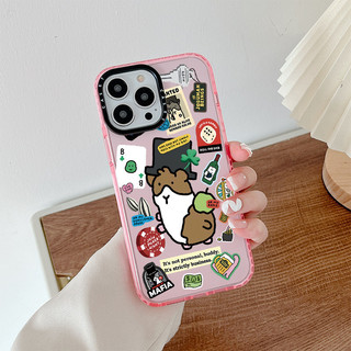Seventeen HOSHI Ốp Lưng Hamster Hoạt Hình Dễ Thương Tương Thích Cho IPhone 11 14 15 16 Pro Max 12 13 Mini Cover X XR XS Max Silicone Mềm Clear SE 2022 6 7 8 Plus Vỏ Chống Sốc