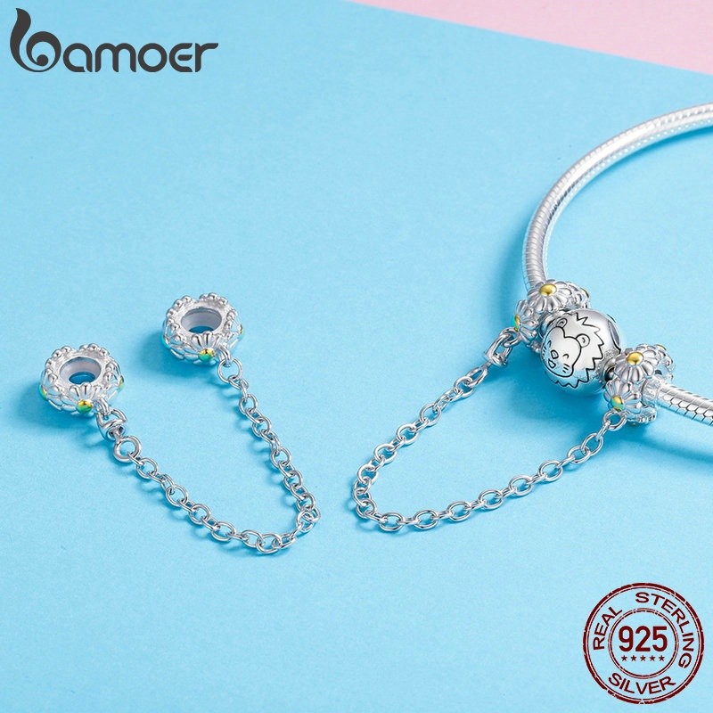 Mô tả Bamoer Bạc 925 Dây Xích An Toàn Trái Tim Vĩnh Cửu Trang Sức Vòng Tay Quyến Rũ Quà Tặng Cặp Đôi Đa Năng - 8
