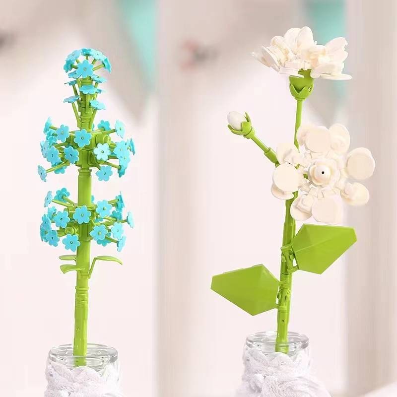 Khối xây dựng bằng nhựa hoa đẹp cho thiết kế và quà tặng tự làm sáng tạo Lễ hội