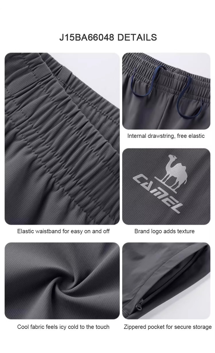 Mô tả Camel CROWN Ice Silk Quần Thể Thao Nam Nữ Chống Nắng Quần Nhanh Khô Thoáng Khí Chạy Bộ Quần Thường Ngày - 8