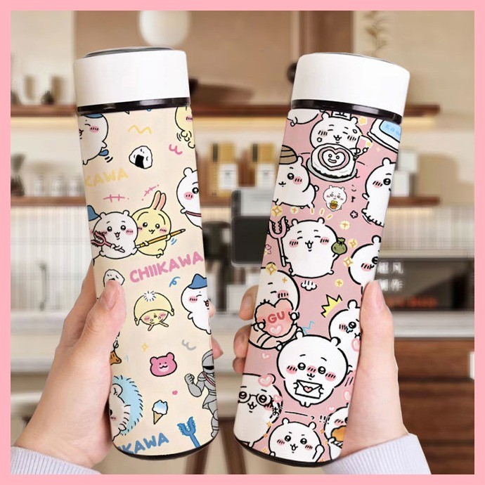 Cốc Nước Giữ Nhiệt Cốc Chiikawa Chiikawa Chiikawa Thông Minh Thermos Cup Hai Chiều Thép Không Gỉ Di Động Hiển Thị Nhiệt Độ Hoạt Hình Cốc Nước Ngoài Trời
