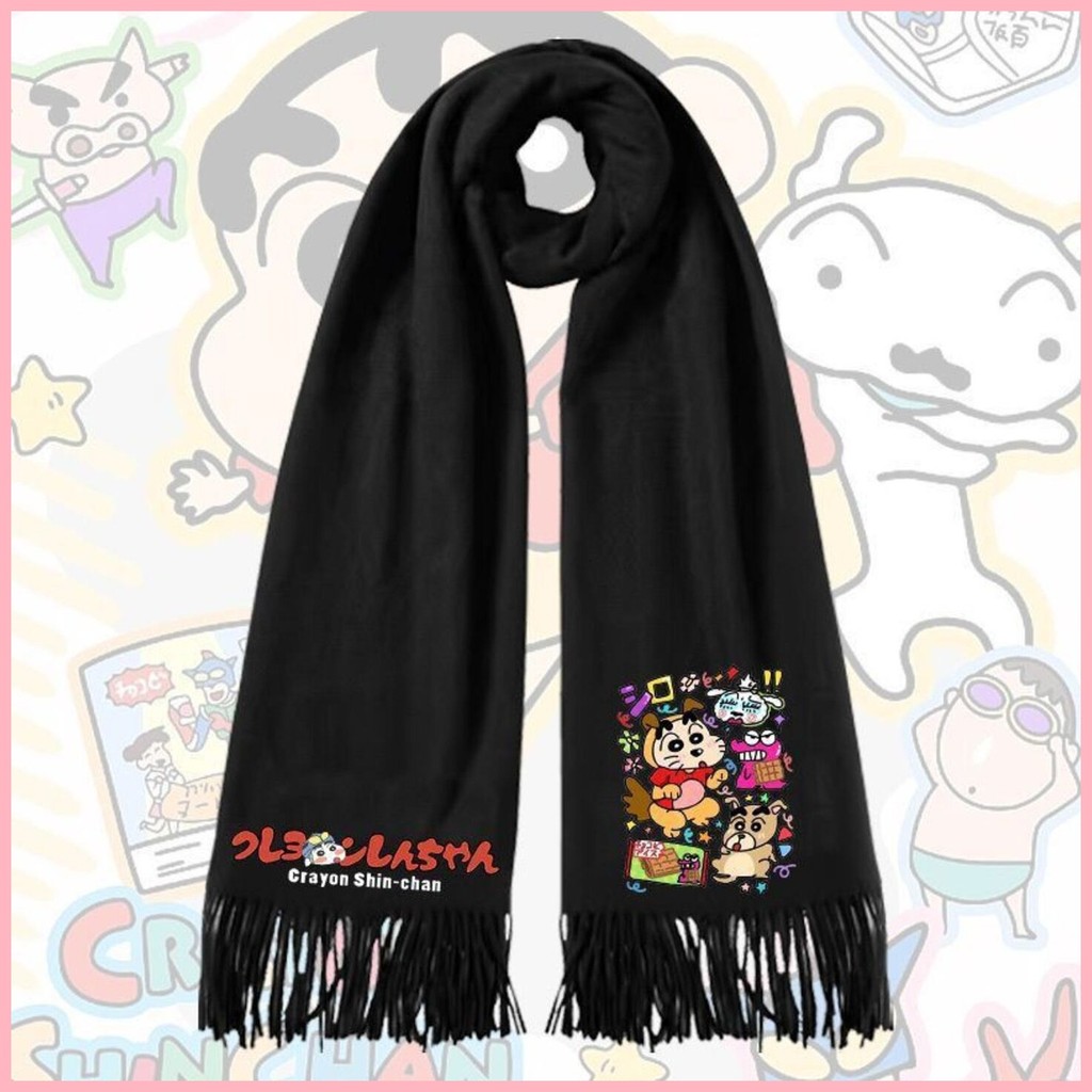Khăn Crayon Shin-Chan Khăn Anime Hàng Hóa Mùa Đông Phong Cách Mới Cashmere Ấm Áp Hoạt Hình Dễ Thương Nam Nữ Phù Hợp Với Học Sinh
