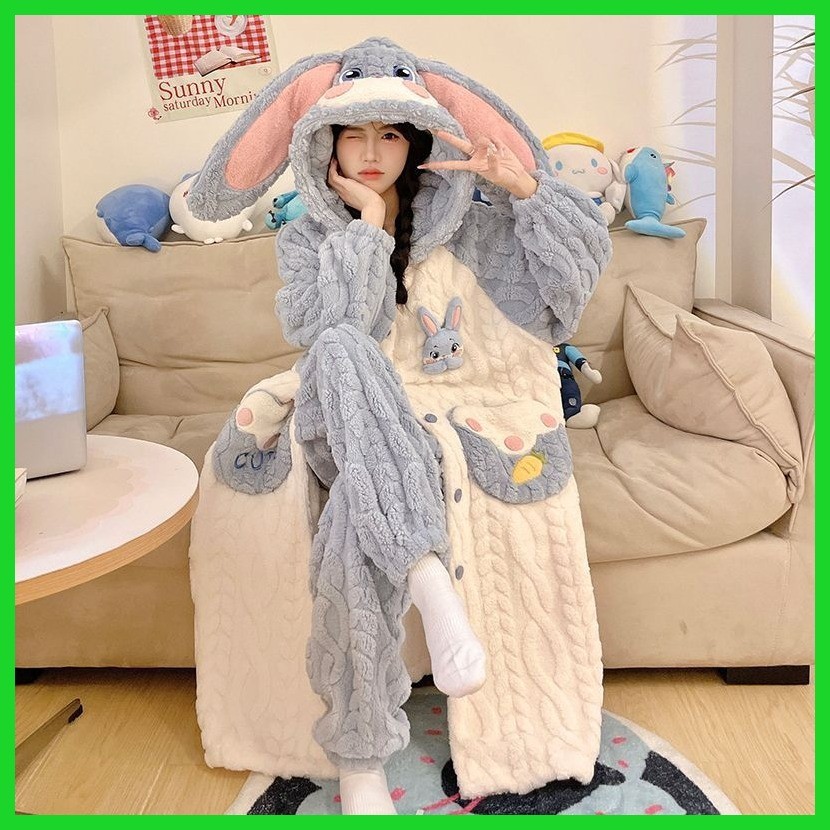 Phong Cách Mới Bộ Đồ Ngủ Mùa Đông Lông Cừu-Fleece-Fleece-Fleece-Fleece-F