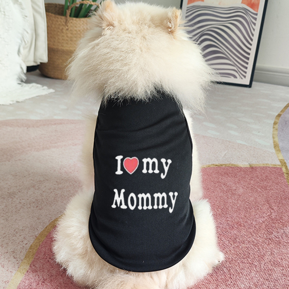 ✨ Hàng Mới Về ✨ S-2xl Tình Yêu Mẹ Yêu Bố Họa Tiết Ngày Lễ In Hình Áo Vest Chó Thoáng Khí Và Thoải Mái Polyester Quần Áo Cho Chó Nhỏ Và Vừa