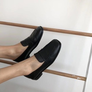 35-43 Size Lớn Nữ Phong Cách Anh Quốc Giày Da Nhỏ Nữ Phong Cách Mới Giày Gót Dày 41 Retro Loafers