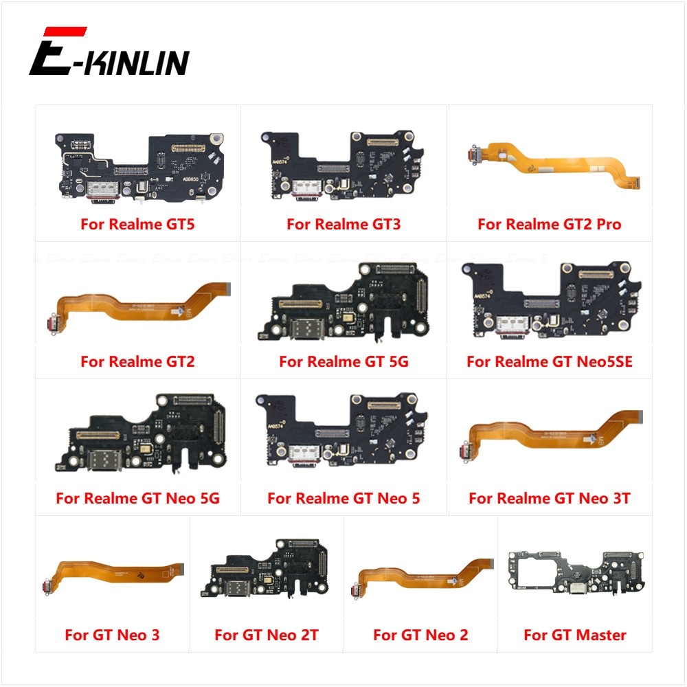 Đế sạc nguồn Cổng sạc USB Bảng cắm Flex cho OPPO Realme GT Master Neo 2 2T 3 3T 5 Neo5 SE GT2 GT3 GT5 Pro 5G Thay thế các bộ phận