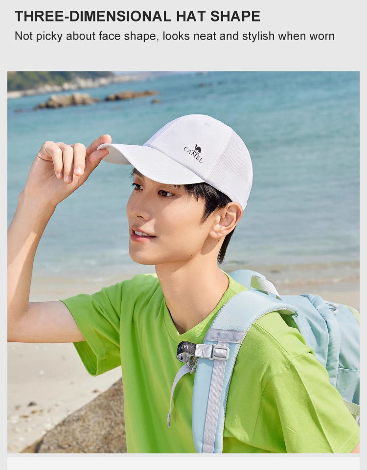 Mô tả Mũ bóng chày thể thao ngoài trời CAMEL CROWN dành cho nam và nữ Mũ chống nắng thoáng khí - 6