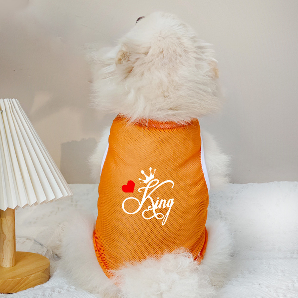 ✨ Hàng Mới Về ✨ S-2XL King and Queen Cat / Dog Lưới thoáng khí Áo cho chó nhỏ