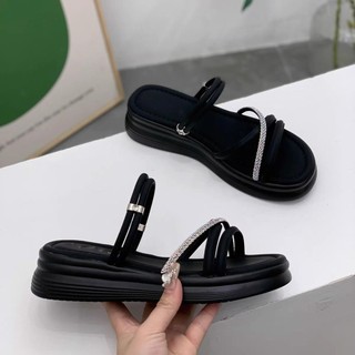 Dép Sandal Hai Dây Nữ Phong Cách Mới Nền Tảng Đế Dày Flip-Flops La Mã