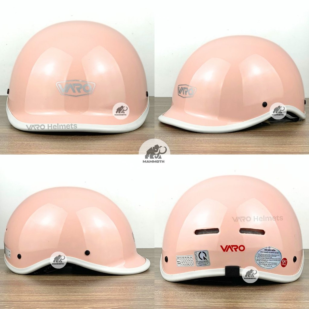 Mô tả Mũ Bảo Hiểm Nửa Đầu Kiểu Nhật Dáng Cá Heo VARO Freesize Cho Vòng Đầu 53-58cm - Chính Hãng - 3