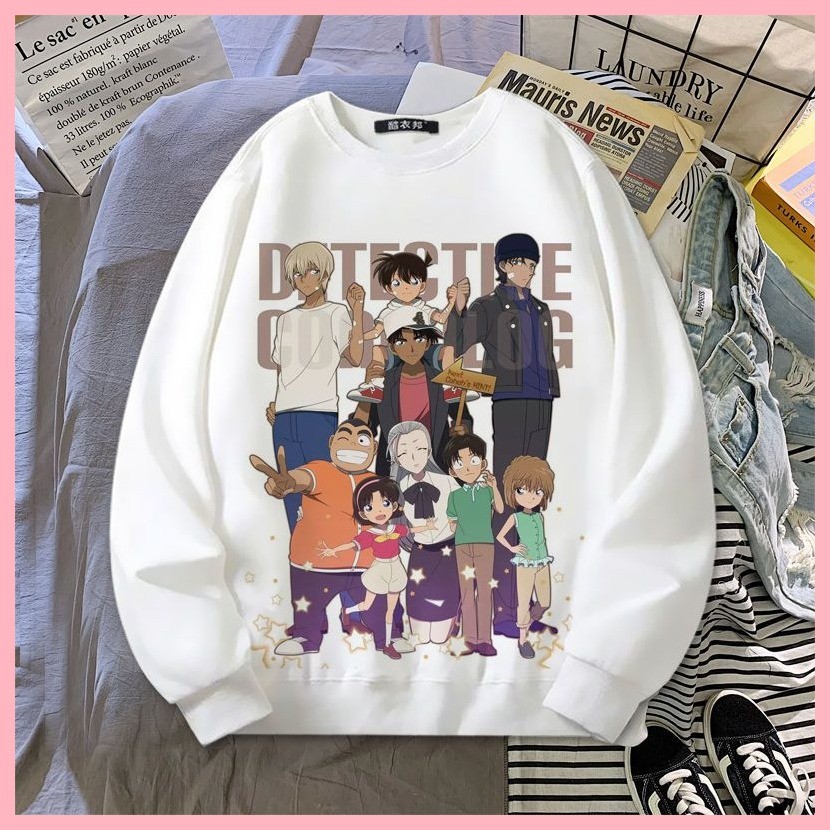 Áo khoác Quần Áo Mùa Đông Quà Tặng Thám Tử Lừng Danh Conan Shinichi Kudo Rời Anime Hợp Thời Trang Kidd Đồng Thương Hiệu Quần Áo Lông Cừu Lót Thám Tử Nổi Tiếng Kudo Shin Conan Áo Một Cổ Tròn Kẻ Trộm Phantom