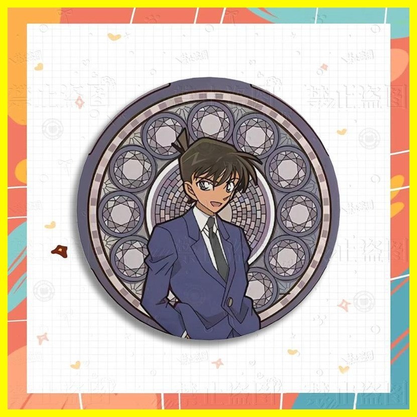 [Zoci] Huy Hiệu Thám Tử Lừng Danh Conan Kudo Shinichi Hoạt Hình Thám Tử Lừng Danh Conan Shinichi Anime Tinplate Huy Hiệu Thanh Đĩa Huy Hiệu Túi Dễ Thương Trang Trí Mặt Dây Chuyền Mouri Ran Hattori Heiji