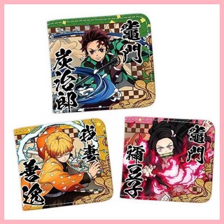 Ví đựng tiền xu Demon Slayer Tomioka Nezuko Zenitsu shinobu Demon Slayer Ví ngắn Anime Nhật Bản Hàng hóa Nezuko Zenitsu Tanjirou PU Ví đựng tiền xu hai lần