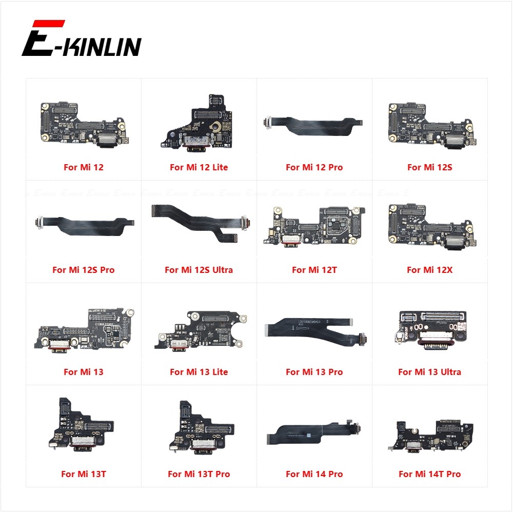 Đế sạc nguồn Cổng sạc USB Bảng cắm Mic Cáp mềm cho Xiaomi Mi 12 12S 12T 12X 13 13T 14 14T Pro Lite Ultra Thay thế các bộ phận