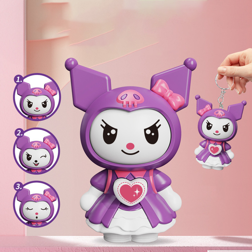 3 Dễ Thương Thay Đổi Mặt Kuromi Búp Bê Móc Khóa Hoạt Hình Giải Nén Đồ Chơi Sáng Tạo Và Thú Vị Crayon Shin-chan Đồ Chơi Đổi Mặt Quà Tặng Sinh Nhật