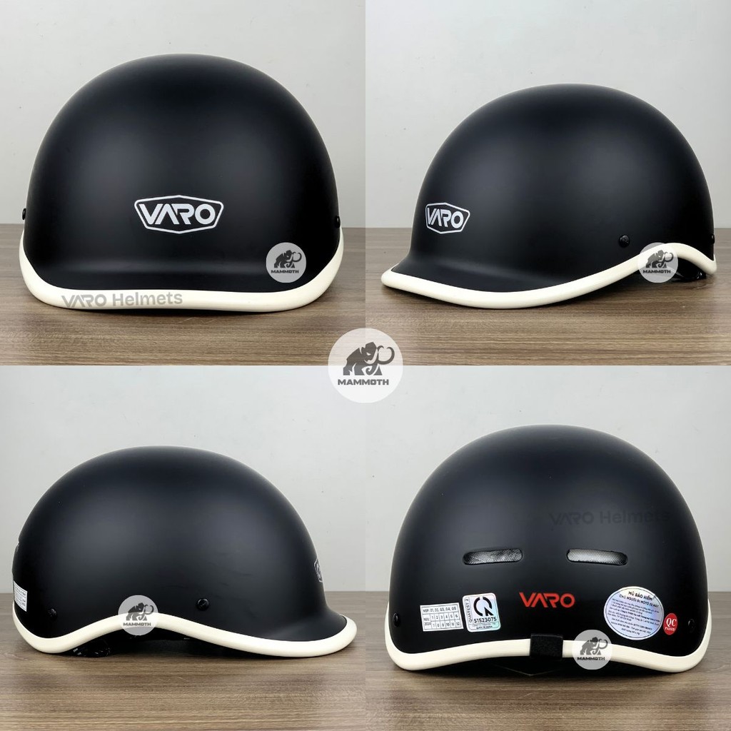 Mô tả Mũ Bảo Hiểm Nửa Đầu VAROHELMET Kiểu Nhật Dáng Cá Heo Freesize Cho Vòng Đầu 54-58cm-Bảo Hành 12 Tháng - 3