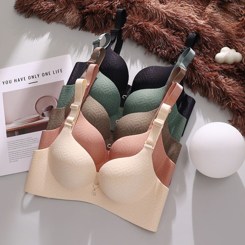 Quần Lót Cực Dày Nữ Vú Nhỏ Tập Hợp 8CM Dày Không Có Vòng Thép Gợi Cảm Liền Mạch Bằng Ngực Chuyên Dụng Áo Ngực Lớn