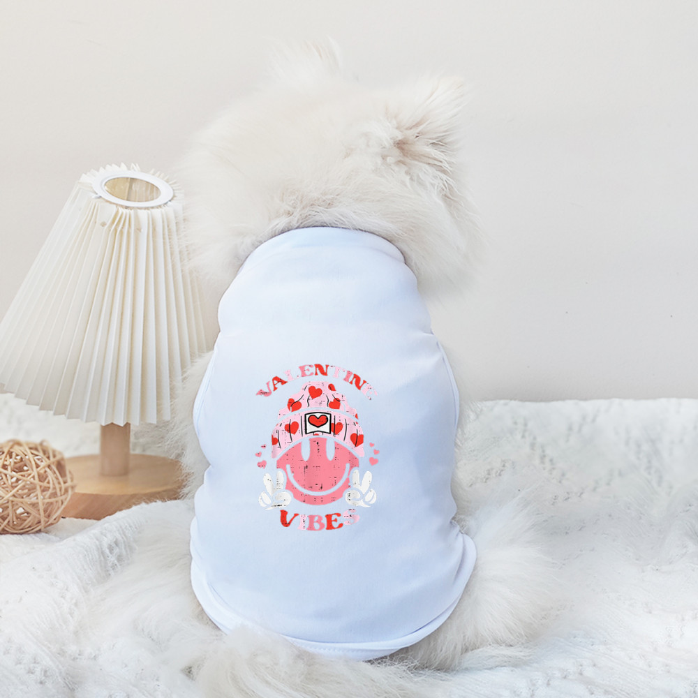 ✨ Hàng Mới Về ✨ S-2XL Gấu Cười Vui Nhộn In Hình Thoáng Khí Chó Vest Thú Cưng Xuân Hè Thoải Mái Cặp Đôi Ngày Lễ Quần Áo Cho Chó