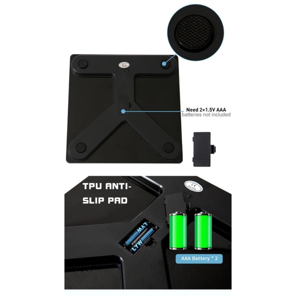 Mô tả Cân điện tử, cân điện tử sức khỏe kết nối bluetooth phân tích chỉ số cơ thể, đo lường thông minh - 3