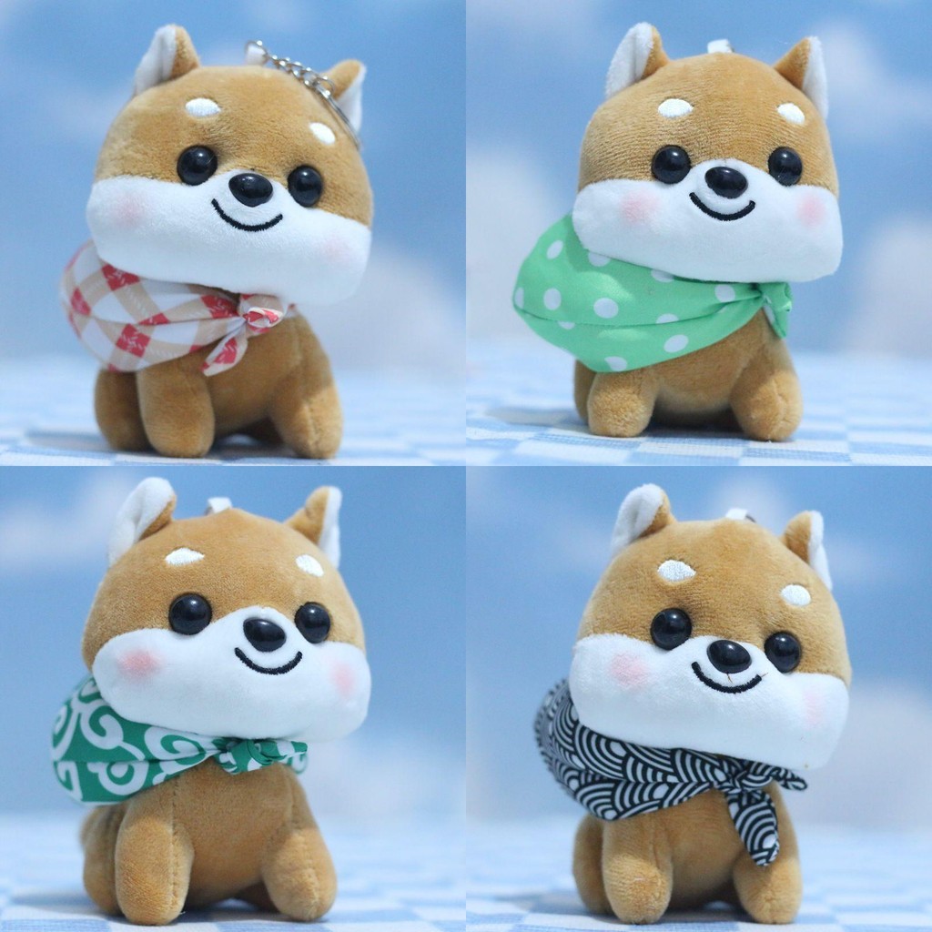 Inu Dễ Thương Shiba Sang Trọng Đồ Chơi Ba Lô Phụ Kiện Lông Tơ Chó Móc Khóa Chất Liệu Mềm Với