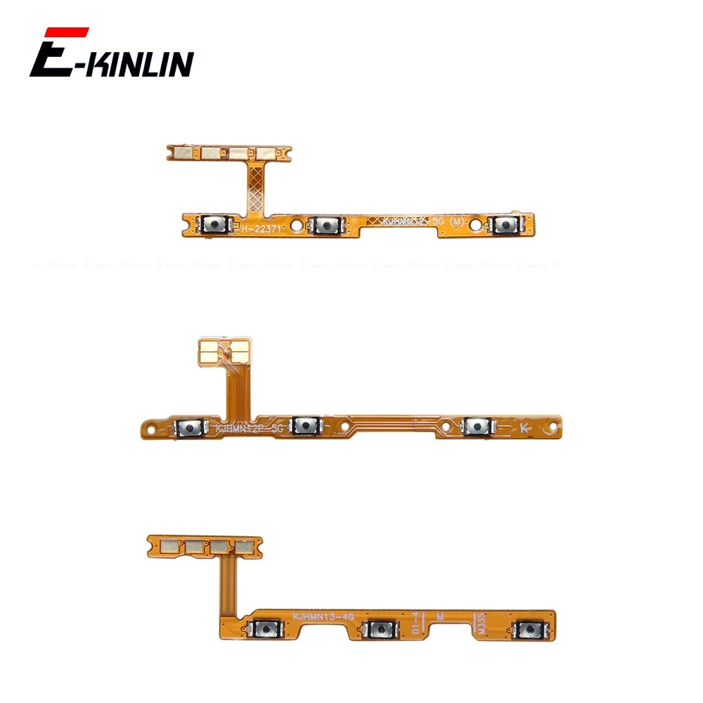 Tắt Tiếng Công Tắc Phím Nguồn BẬT TẮT Nút Âm Lượng Điều Khiển Cáp Mềm Cho Xiaomi Redmi Turbo 3 Note 12 12R 13 13R Pro Plus 4G 5G Thay Thế Các Bộ Phận