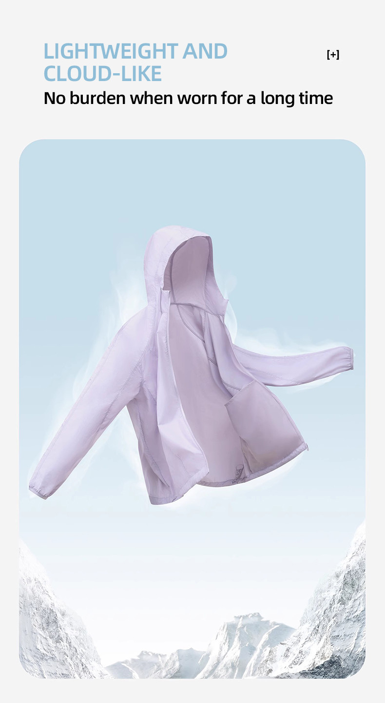 Mô tả CAMEL CROWN Ngoài Trời Chống Nắng Quần Áo Nữ Sợi Nguyên Bản Ice Sense Áo Khoác Upf50 - 6