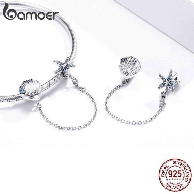 Mô tả Bamoer Bạc 925 Dây Xích An Toàn Trái Tim Vĩnh Cửu Trang Sức Vòng Tay Quyến Rũ Quà Tặng Cặp Đôi Đa Năng - 10