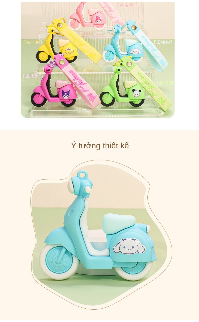 Mô tả Móc gắn chìa khóa  kuromi cinnamon melody  xe máy gắn lên chìa khóa nhà trang trí balo túi xách làm quà tặng BEE GEE - 7