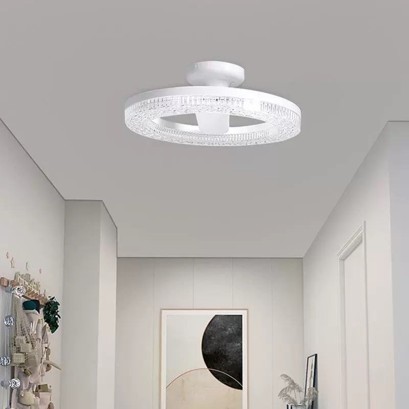 2 Bóng Đèn Led UFO E27 Đèn Pha Lê Tròn Siêu Sáng18W / 24W Ổ Cắm Chiếu Sáng Trần 6500K AC85-265V Đèn Chùm Ánh Sáng Ban Ngày Phòng Ngủ Dụng Cụ Chiếu Sáng