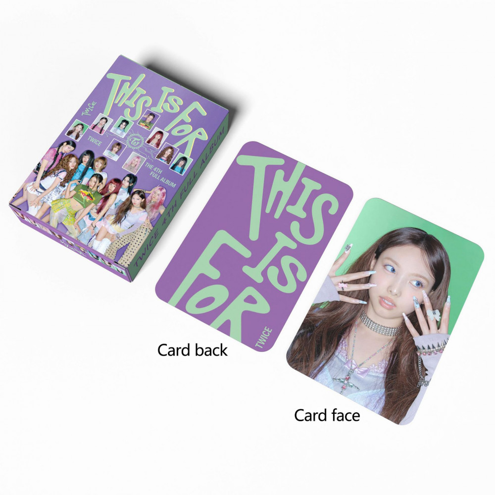 LINXX 55 Chiếc HAI Lần Này Dành Cho Album Lomo Cards HD Ảnh 3 Inch Quạt Nhỏ Bộ Sưu Tập Thẻ Hàng Hóa Quà Tặng Thẻ Ảnh Kpop Cao Cấp Sưu Tập Cho ONCE