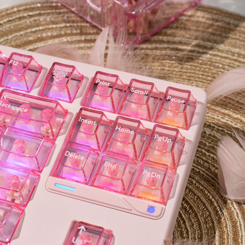 Gradient Pink Keycaps PBT + PC Light thông qua Cherry profile Keycaps ...