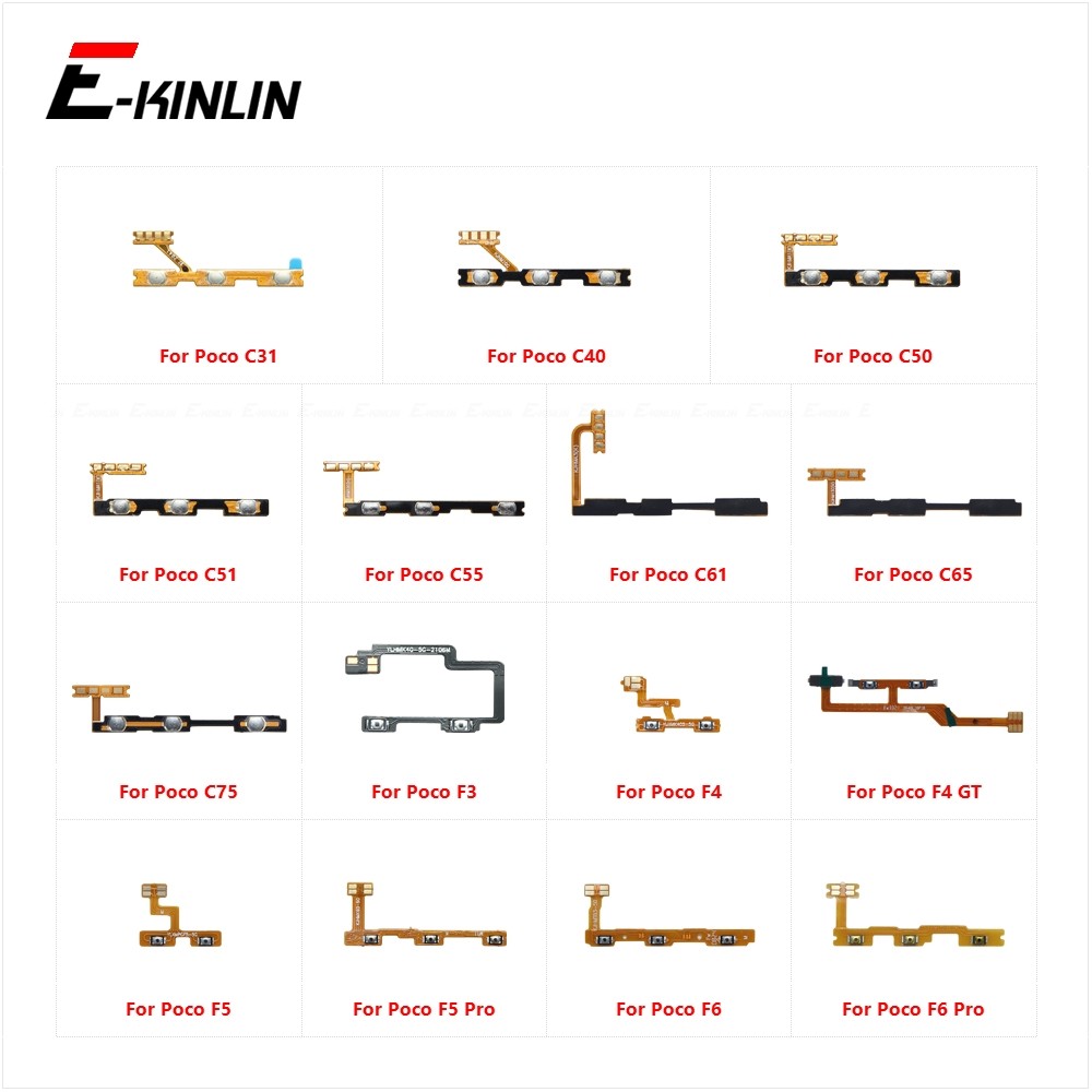 Công Tắc Nguồn Bật Tắt Nút Cáp Mềm Cho Xiaomi Poco C31 C40 C50 C51 C55 ...