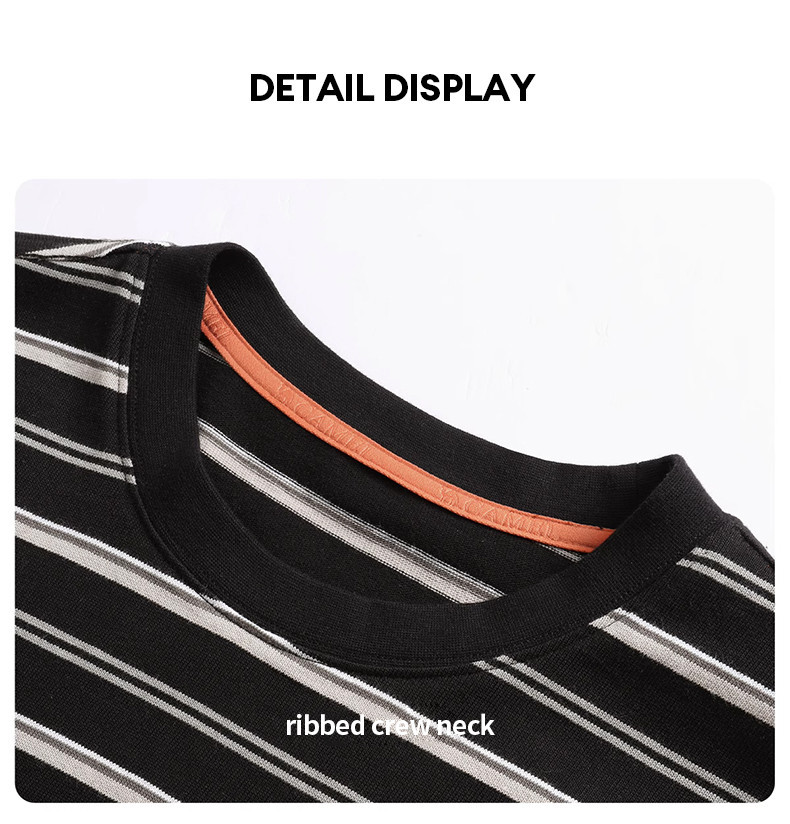 Mô tả CAMEL CROWN Sọc Quần Áo Nam Tính Khí Ngắn Tay Rời Top Áo polo Thường Ngày - 11