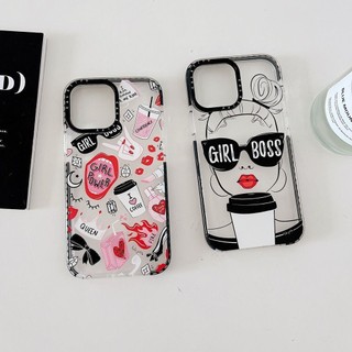 Ốp Lưng Cà Phê GIRL BOSS Cho IPhone 11 12 13 14 15 16 Pro Max X XS MAX XR 6 6s 7 8 Plus Màu Sắc Trong Suốt Chống Sốc Chống Rơi TPU Mềm
