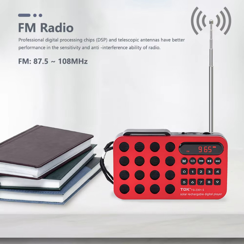 Mini Năng Lượng Mặt Trời Bluetooth Radio Đa Năng Sạc Loa Không Dây Di Động Hỗ Trợ Usb Tf Card Mp3 Máy Nghe Nhạc